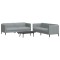 vidaXL Set de canapele, 2 piese, gri deschis, material textil