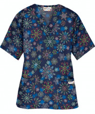 Bluza medicala &amp;amp;#8216;Snowflakes Swirl&amp;amp;#8221; (H400SFL) foto