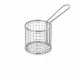 Cos inox, rotund, pentru servire cartofi prajiti, diam 8.5 cm (mini-fry), APS