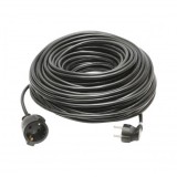 Prelungitor gradina 50m cu priza si fisa tip Schuko 3x1.5mm negru 16A, 220V-250V Breckner Germany