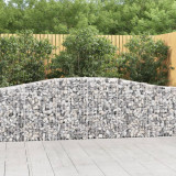 Cosuri gabion arcuite 25 buc, 400x30x80/100 cm, fier galvanizat GartenMobel Dekor, vidaXL