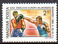 UNGARIA 1985, Sport, Box, Campionatele Europene, MNH, serie neuzata foto