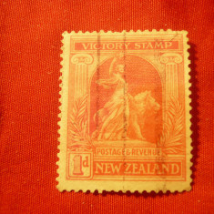 Timbru Noua Zeelanda 1920 - Victory stamps - val. 1p rosu stampilat