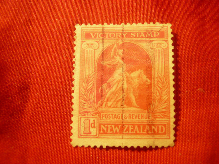 Timbru Noua Zeelanda 1920 - Victory stamps - val. 1p rosu stampilat