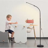 Lampa de podea LED, ajustabila, birou, salon manichiura, 170 cm, negru