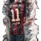 Sticker decorativ, Fotbalist, Negru, 90 cm, 1364STK-7