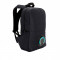 Rucsac Laptop 15 inch cu boxa wireless rezistenta la apa, XD by AleXer, PY, poliester, abs, negru, breloc inclus