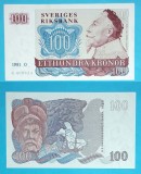 Suedia 100 Kronor 1981 &#039;Gustaf II&#039; UNC serie: G 408424 p#54