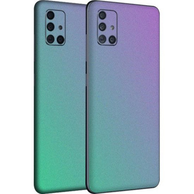 Set Folii Skin Acoperire 360 Compatibile cu Samsung Galaxy A51 (Set 2) - ApcGsm Wraps Cameleon Lavander Blue foto