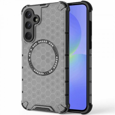 Husa MagSafe pentru Samsung Galaxy A36 A366, Techsuit, HoneyComb Shield, Neagra foto