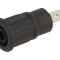 Soclu Banana 4mm 32A 1kV Negru pentru Panou