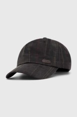 Barbour șapcă de baseball din bumbac Darwen Tartan Sports Cap culoarea verde, cu model, MHA0554