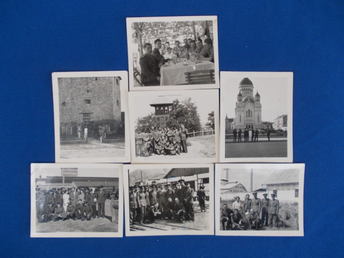 LOT 7 FOTOGRAFII MILITARI , CLUJ , TURDA , 1937