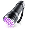 Lanterna UV 21 LED-uri 380nm ProCart, Detectare Fluorescență, Urme Animale, Bancnote, Aliaj Anticoroziv, Negru