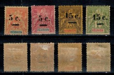 Reunion 1901 (colonie franceza) - Supratipar valori noi, serie n