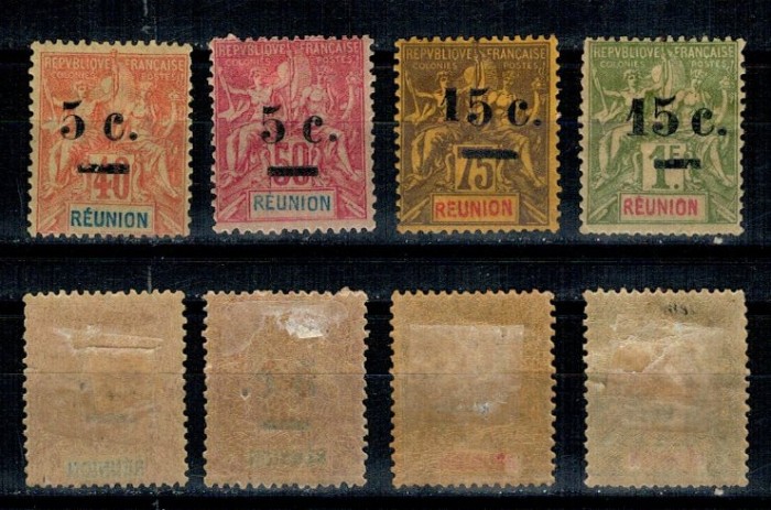Reunion 1901 (colonie franceza) - Supratipar valori noi, serie n