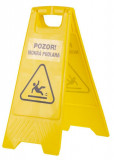 Tablă de avertizare WARNING, WET FLOOR , 60x30 cm, acoperită, cu denumirea &icirc;n limba maghiară HU, Slovakia Trend