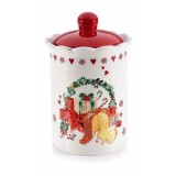 Borcan ceramica Craciun Delizie 13.5x21 cm