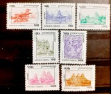 Cambodgia 1999 sculptura si temple Budha, serie 7v.mnh, Nestampilat