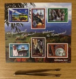 Bun venit in Romania, bloc de 6 timbre nedantelat 2017 LP 2154a