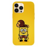 Husa compatibila cu Apple iPhone 15 model SpongeBob has a hat, Silicon, TPU, Viceversa, Transparent, Carcasa