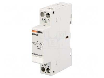 Contactor 2-polar 20A 220-230V AC/DC foto
