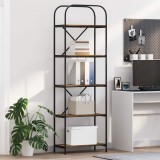 VidaXL Raft pentru cărți Stejar afumat 60 x 30 x 183 cm Lemn compozit 879853