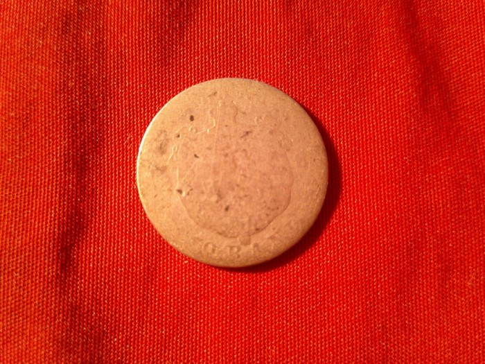 Moneda 50 Bani 1881 Carol I , argint , cal. f.slaba