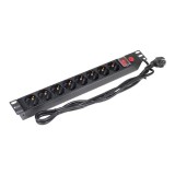 Cumpara ieftin PDU 8 prize Shuko, 19&#039;&#039;, 1U, aluminiu cu protectie - ASYTECH Networking ASY-PDU-8