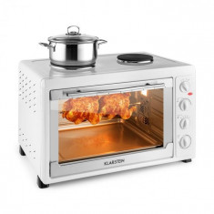 Klarstein Klarstein MasterChef 60 mini cuptor 2500W + 1600W 60 litri, din o?el inoxidabil de culoare alba foto