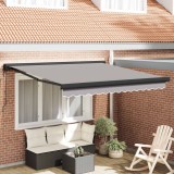 vidaXL Cortina Retractabilă Manual Gri deschis 350 x 250 cm 3330390