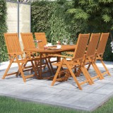 Cumpara ieftin Set mobilier de grădină, 7 piese, lemn masiv de acacia