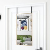 VidaXL Oglindă pentru ușă, auriu, 40x80 cm, sticlă și aluminiu