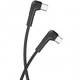 Cablu Date si Incarcare USB-C - USB-C MaXlife MXUC-09 Angled, 60W, 1m, Negru