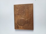 Okazie ,oportunitate .Primul zbor cu balonul PARIS 21 noiembrie 1783 . Placheta bronz exceptionala .200 de ani de la primul zbor cu balonul 1783-1983