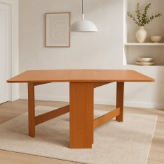 Masa plianta MD1, bucatarie si living, Pal Melaminat, colturi rotunjite, 6 persoane, 160x80x75 cm, cires