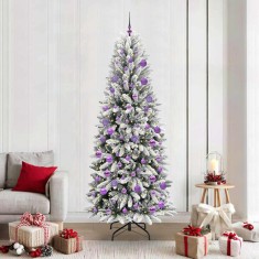 vidaXL Brad de Crăciun artificial cu 300 LED Alb 78 x 78 x 210 cm 3396063