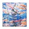 Tablou 3D pictat manual, Veliere pe mare, stilizat, 30x30cm acril pe panza in cutit, Kenny Varniote