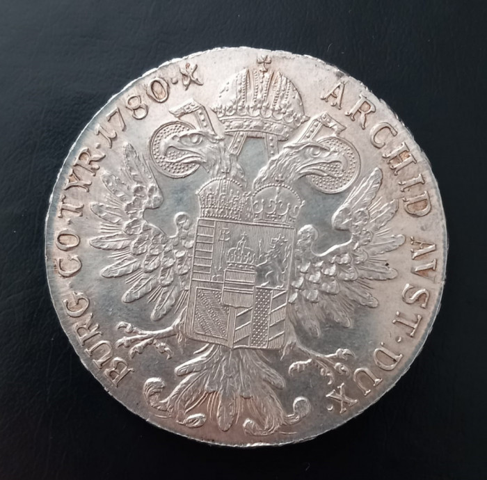monedă din argint : Austria : 1780 , SF - rebatere ; 28,17 grame