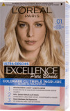 Loreal Paris EXCELLENCE CREME Vopsea de păr permanentă cu amoniac 01, 1 buc, L&rsquo;oreal Paris