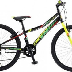 Bicicleta Copii Booster 2023 Turbo, roti 24 Inch, 6 viteze, Negru/Verde