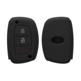Husa Cheie Auto pentru Hyundai / Kia - 3 Butoane - Keyless Go, Silicon, Negru, 41620.01, Kwmobile
