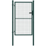 Outsunny Poartă de Grădină din Oțel 97x200 cm, Poartă cu &Icirc;ncuietoare, 3 Chei, M&acirc;ner și 2 St&acirc;lpi | Aosom Romania