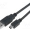 Cablu USB 2.0 VCOM 1,8m USB A la USB B mini mufă nichelat negru