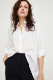 Cumpara ieftin Answear Lab camasa femei, culoarea alb, cu guler clasic, relaxed
