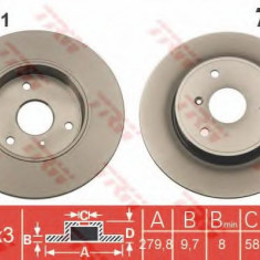 Disc frana SMART CITY-COUPE (450) (1998 - 2004) TRW DF4961