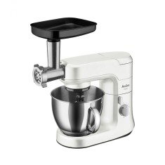 Robot de bucatarie Amica KML 4011, 1000W, bol inox 45L, 18 kg, 8 trepte de viteza, functie pulse, 4 accesorii, alb