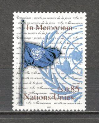 O.N.U.Geneva.2003 In memoria celor cazuti in serviciul de pace SN.657 foto