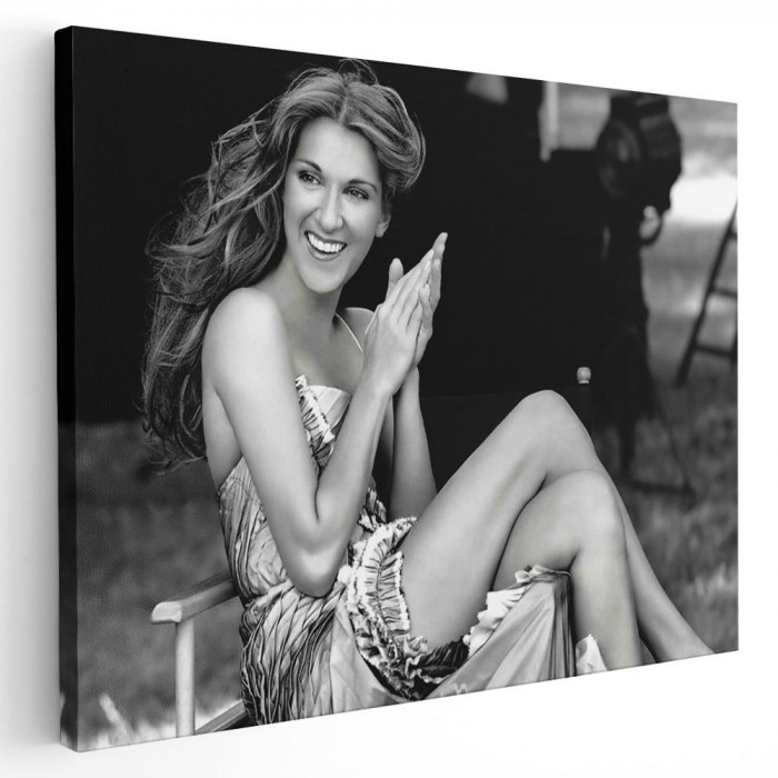 Tablou Celine Dion cantareata 2263 Tablou canvas pe panza CU RAMA 50x70 cm