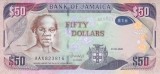 Bancnota Jamaica 50 Dolari 2020 - P94 UNC ( vezi descriere )